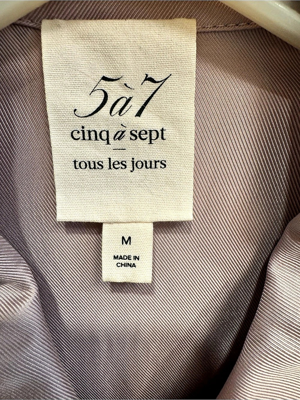 🦄 rare Cinq a Sept 5à7 Holly Ruffle Sleeve Utility Shirt-Jacket Lavender-Pink Si - Picture 6 of 6
